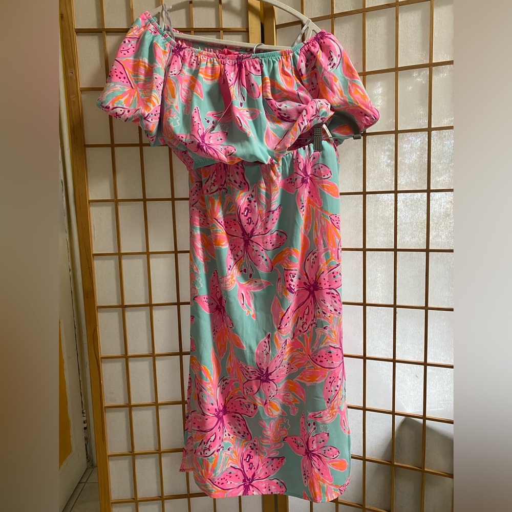 NWT LILLY PULITZER Esmeray Set Surf Blue Bonita Blooms - Picture 5 of 12
